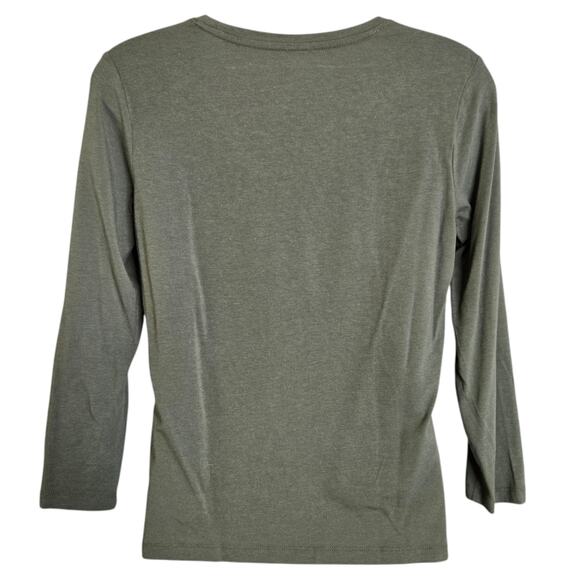 Banana Republic Factory Womens Timeless Tee Small T-Shirt Green Basic Layering - Picture 4 of 5